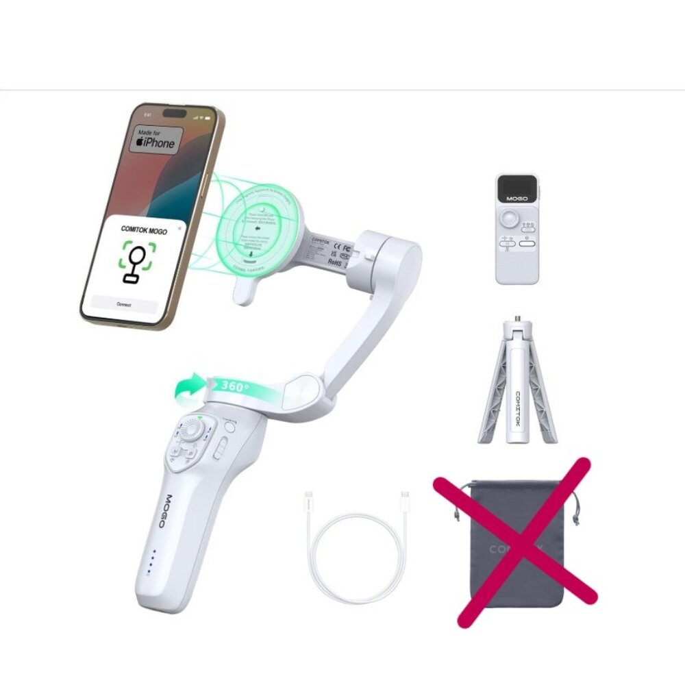 COMITOK Gimbal Stabilizer MOGO Only iPhone Apple Mfi Cell Phone Tracker